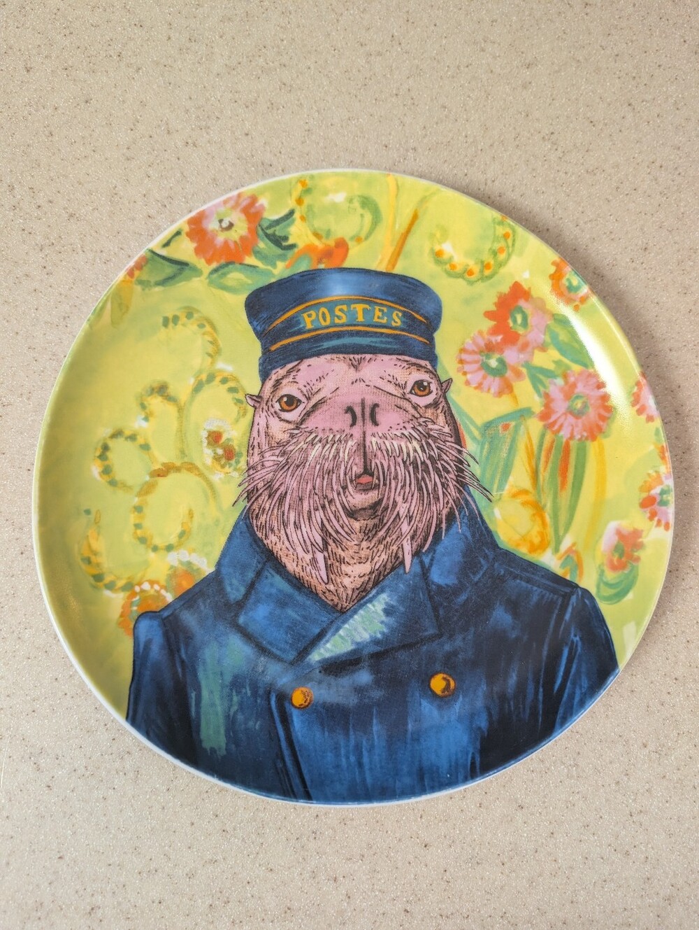 West Elm + Rachel Kozlowski Postman Walrus Decorative Plate